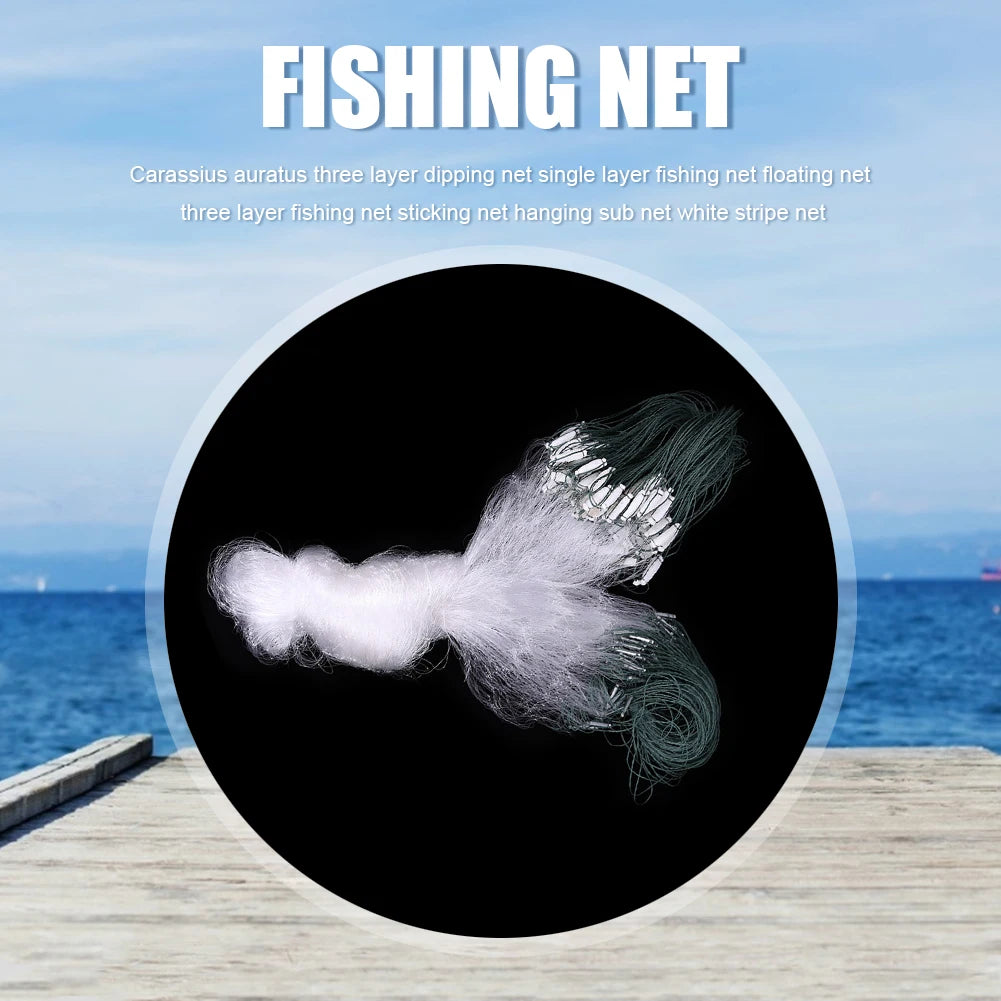 8/15/20/22/30/50M Fishing Net Fish Mesh Trap Monofilament Gill Netting Outdoor Fishing Tackle Tool Accessory Single Mesh Netting