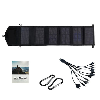 500W Portable Polysilicon Solar Panel Charger USB 5V DC Foldable Solar Panel For Phone Charge Power Bank For Hiking Camping