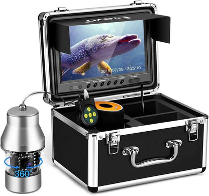 Fishing Camera Video Fish Finder DVR Function 9 inch Large Color Screen 360° Horizontal Panning