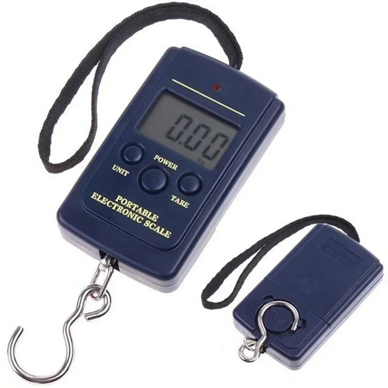 FLYSAND Mini Digital Scale 40kg X 10g Electronic Hook Weighing Tool for Fishing Luggage Travel Portable Hanging Steelyard