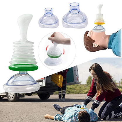 1 Set Asphyxia Device for Adult Children CPR Face Shield Portable Cardiopulmonary Trainer for Home Travel for Camping Hiking