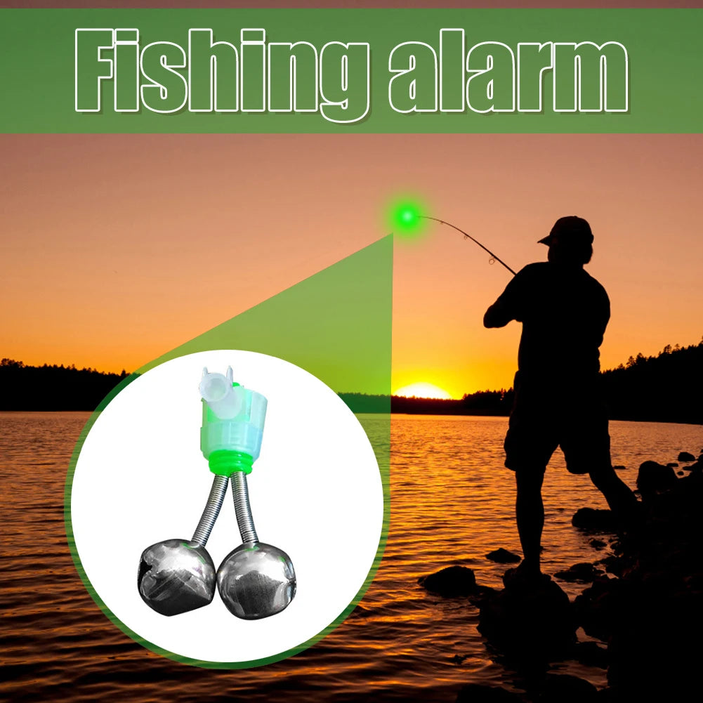 20-1PCS Fish Bite Alarm Twin Spiral Bells Fishing Indicator Bait Alarm Outdoor Night Fishing Alarm Bell Fishing Equipment