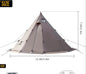 Rock Fortress Hot Tent with Stove Jack, 4 Season, 4-6 Person Tipi Tent, Family Tent for Camping Backpacking Hunting Fishing Wat