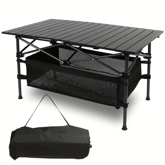 1PC Camping Table That Fold Up Lightweight, Aluminum Roll Up Table with Easy Carrying Bag for Indoor, Outdoor, Backyard, BBQ